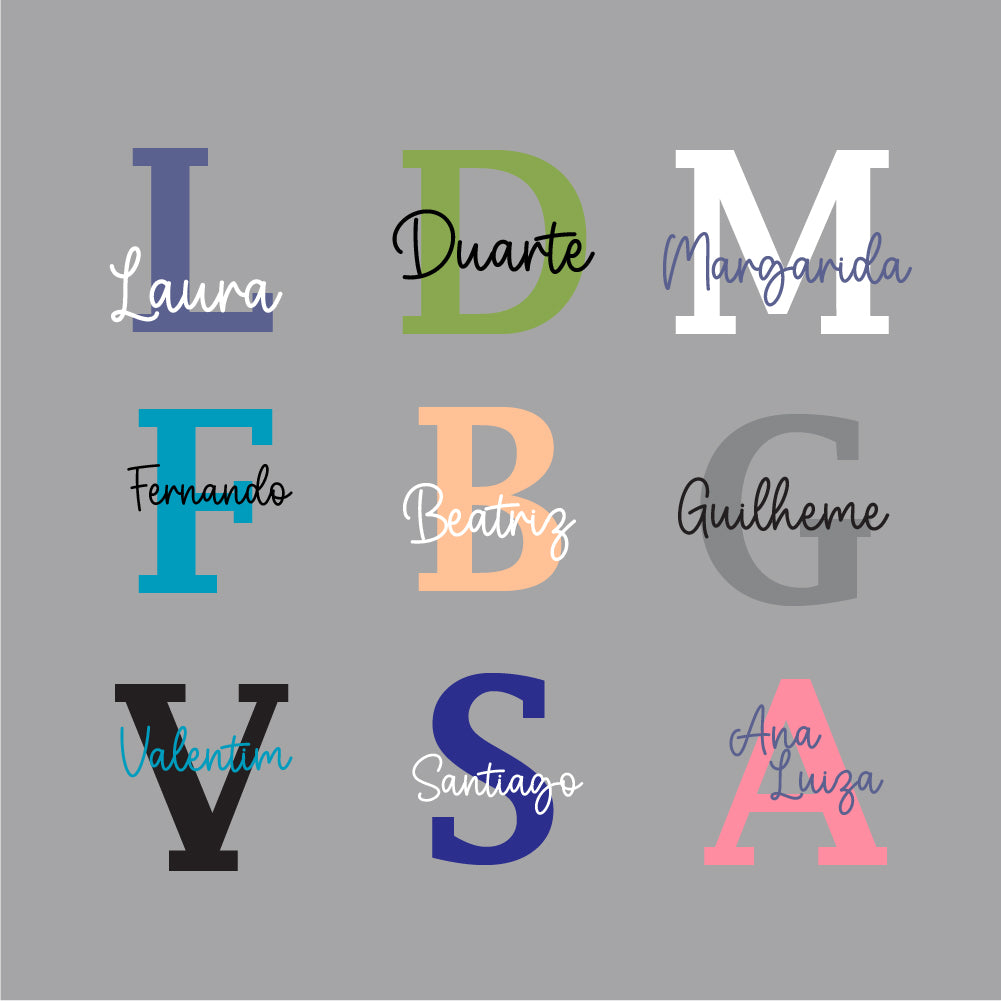 Letras Personalizadas Decorativas com Nome
