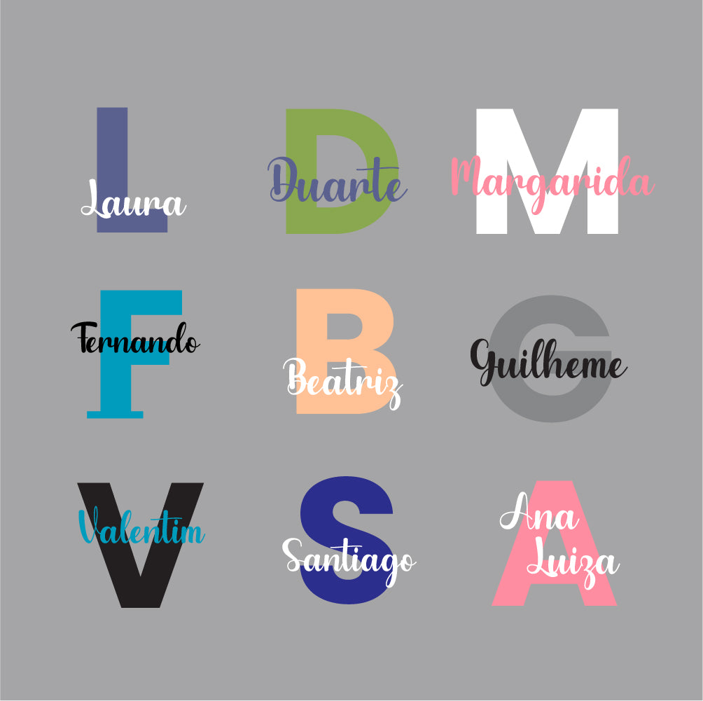 Letras Personalizadas Decorativas com Nome